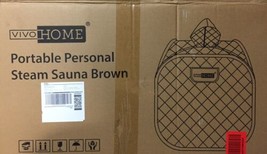 VIVOHOME Portable Personal Steam Sauna Spa, 1.8L 800 Watt Steam Generator, Brown - £95.18 GBP