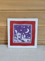 Tile Trivet Ceramic With Couple Under the Moon 6 x 6 - £19.70 GBP