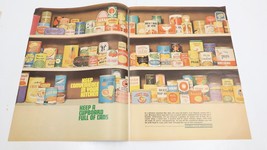 1964 National Steel Corp Pantry of Cans Kool Aid Package Two Page Print Ad - £10.68 GBP