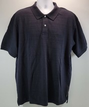 Vintage Black Sean John Original Fit Rippled Polo Shirt XL - $14.84