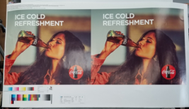 Coca Cola® Ice Cold Refreshment Bottle POS Pre Production Advertising Sign - £15.18 GBP