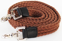 Roping Knotted Horse Tack Western Barrel Reins 607 P - £13.88 GBP