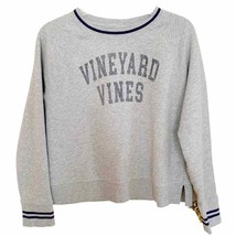 Vineyard Vines Grey Blue Varsity Crewneck Sweatshirt - $51.43
