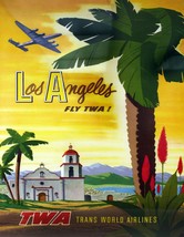 3428.Los Angeles Transworld Travel POSTER.Home Room Office Wall art decoration - £13.70 GBP+