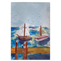 Betsy Drake Two Sailboats Guest Towel - £27.68 GBP