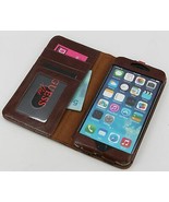 iPhone Deluxe Book style Genuine vintage cow Leather Wallet Case iPhone ... - £12.66 GBP