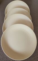 Four (4) ~ TAN Speckled ~ 9" Round ~ 1.5" Deep ~ Wheat Straw ~ Dinner Pl... - $24.00