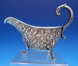 Repousse by Jacobi and Jenkins Sterling Silver Gravy Boat w/ Three Feet (#7669) - £346.34 GBP