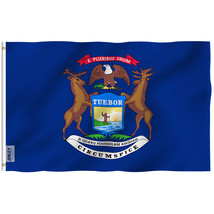 Anley 3x5 Feet Michigan State Flag - Mich. MI Flags Polyester - £11.07 GBP