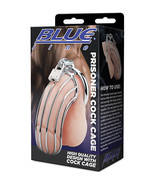 Blue Line Prisoner Cock Cage Silver - $737.46 MXN