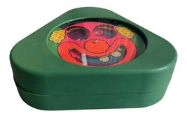 Vintage 1979 Mattel Clown Face Spinning Toy Green Triangle Shape Taiwan image 3