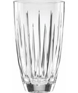 Reed &amp; Barton Crystal Soho Flower Vase 10" Tapered Vertical Cuts Clear G... - $57.00