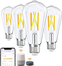 The Orein Smart Edison Light Bulbs, 2.4 Ghz Wi-Fi St19(58) Vintage, 4 Pack. - $45.96