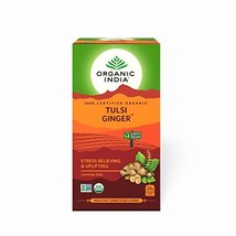 Organic India Tulsi Ginger 25 Tea Bags,Pack of 5,Stress Relieving &amp; Uplifting - £30.02 GBP