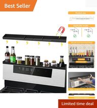 30" Silicone Stove Top Shelf with Adjustable Partition - Stylish Kitchen... - $39.55