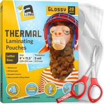 Thermal Laminating Pouches, 9 X 11.5 Inches, 5 Mil Thick, 20 Pack, Suited For Le - £12.14 GBP
