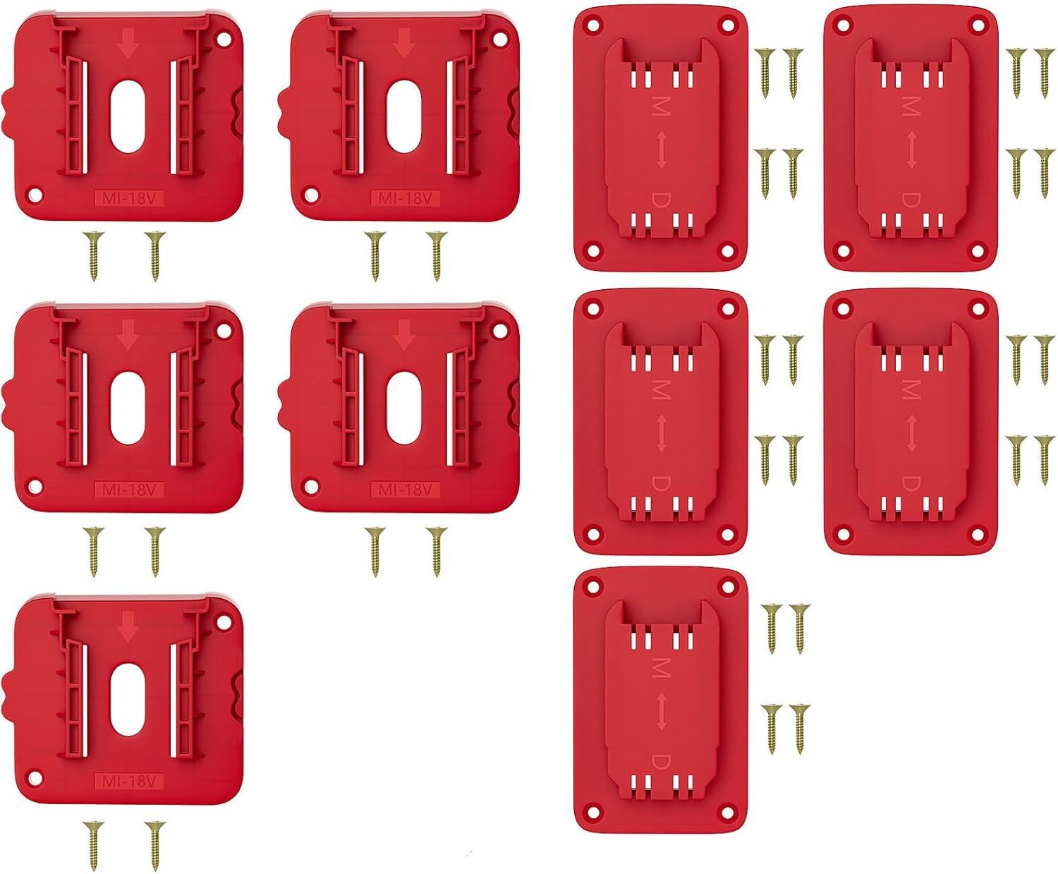 10 Packs Battery Tool Holders Compatible For Milwaukee 18V Batteries And... - $29.93