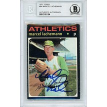 Marcel Lachemann Oakland Athletics Autograph Signed 1971 Topps Baseball ... - $69.27