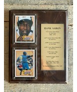 2 Baseball Cards Framed 8X10 Hank Aaron Baseball Heroes with Plaque 1976... - £31.63 GBP