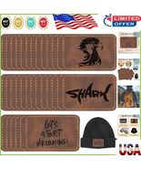 Blank Rectangular Leatherette Patches: 50 Pack for Hats and Creative Pro... - $37.18 CAD