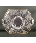 Cambridge Wildflower Handled Etched Bon Bon Dish, Elegant Gilt Edge, Lem... - $28.00