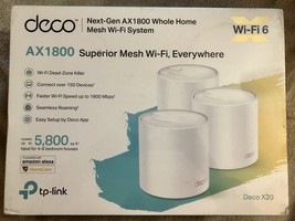 Deco AX1800 TP-Link Deco WiFi 6 Mesh System (Deco X20)  - £195.42 GBP