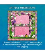 Fluttering Garden Whimsy  Personalized Wall Art or Scrapbook Page - €18,95 EUR