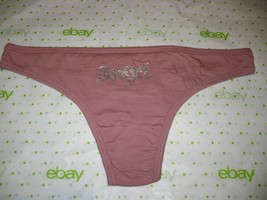 Rue 21 Women&#39;s Cotton Thong Panties MEDIUM Silver Rhinestone Angel New - £7.75 GBP