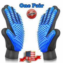 1 Pair Pet Dog Cat Hair Remover Mitt Massage Brush Deshedding Grooming Gloves... - £5.91 GBP