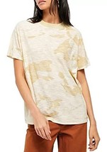 MSRP $78 Free People Maybelle T-Shirt Sand Combo Green Size Medium (HOLE) - £10.04 GBP