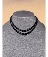 Vintage Faceted Two Strand Victorian Mourning Necklace - £29.72 GBP
