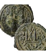 HERACLIUS, H. Constantine/☧ Chi-Rho Christogram Large Byzantine Follis N... - $84.55
