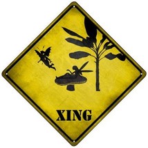 Fairies Xing Novelty Mini Metal Crossing Sign MCX-174 - £13.30 GBP