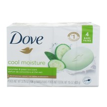 Dove Bar Soap Go Fresh Cool Moisture 3.75 Ounce | 4 Count | (Pack of 3) - £44.75 GBP
