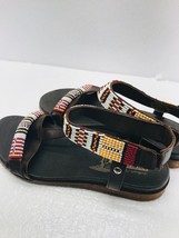 Pikolinos Sandals Maasai Alcudias Beaded Leather Zip Ankle Shoes 383 Tribal Size - £35.28 GBP