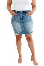 Judy Blue high rise rigid magic denim skirt Medium Wash - $48.00