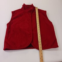 County Clothing Co. Women's Red Sleeveless One-Button Vest Size Medium image 7