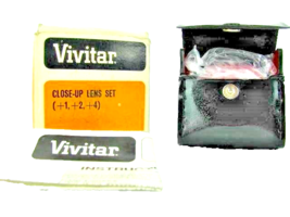 VIVITAR Close Up Lens Set &amp; Case 52MM +1 +2 +4 Still In Plastic Has Inst... - $9.50