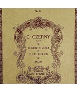 30 New Studies In Technics Czerny 1910 Piano Instruction Book 1st Editio... - $16.49