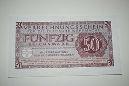 Germany 10 Reichsmark Mark Banknote Wehrmacht 1944 rare - $42.07