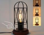 GyroVu Industrial Table Lamp, Small Touch Control Edison Desk Lamp 3 Way... - £37.91 GBP