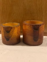 Farmhouse Beeswax Candle Holders Set of 2 - £6.00 GBP