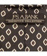 Joseph A. Bank Silk Tie Black Geometric Design Executive Collection Mens... - $493.26 MXN