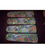 CUSTOM JUNGLE SAFARI FLAMINGO PARROT ELEPHANT LION CEILING FAN - €101,69 EUR