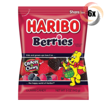 6x Bags Haribo Berries Flavor Gummi Candy Peg Bags | Share Size | 5oz - £18.04 GBP