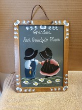 Hand Painted Wall Sign Plaque Grandma and Grandpa&#39;s Place Primitive Pioneer - £11.97 GBP