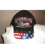 Biker&#39;s Black cap - with American Bike and Stars/Stripes on a new ballcap  - $28.79 CAD