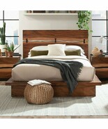 Mallory Smokey Walnut Queen Platform Bed - Modern Design, Ultimate Comfort - $27,732.73 MXN