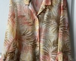 Alfred Dunner Button Front Semi Sheer Blouse Womens Plus Size 18P Tropic... - $15.18