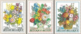 Stamp Belgium 1980 Michel 2017/19 Ghent Floralia Flower Show Set/3 MNH Vases - £1.88 GBP